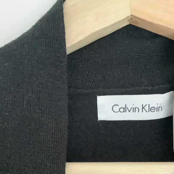 🦋2 for $35 Calvin Klein Sparkly Cardigan BLACK - Picture 4 of 7